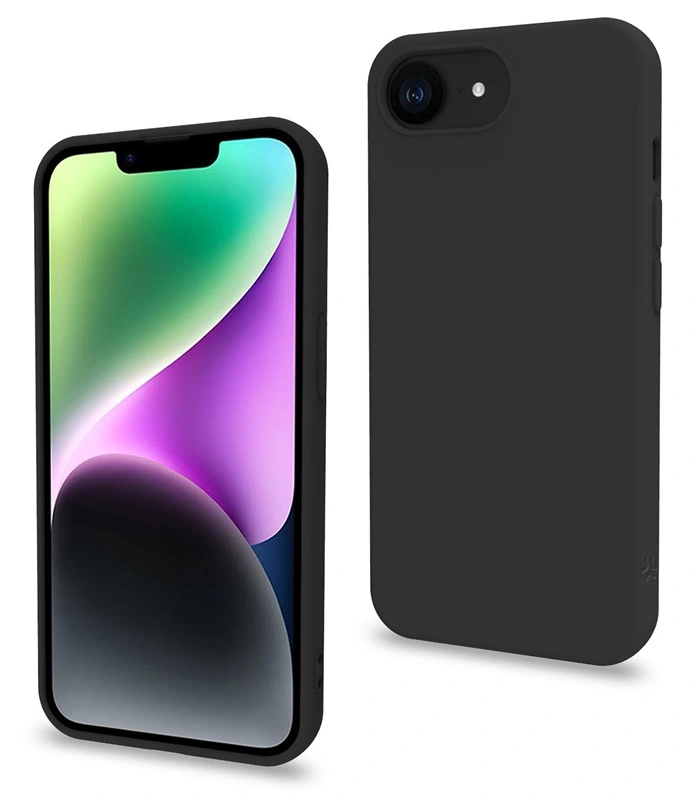 Celly iPhone 16e Cromo silikoninis dėklas, juoda, 5 nuotrauka